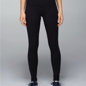 Lululemon Wunder Under Roll Down Leggings in Black